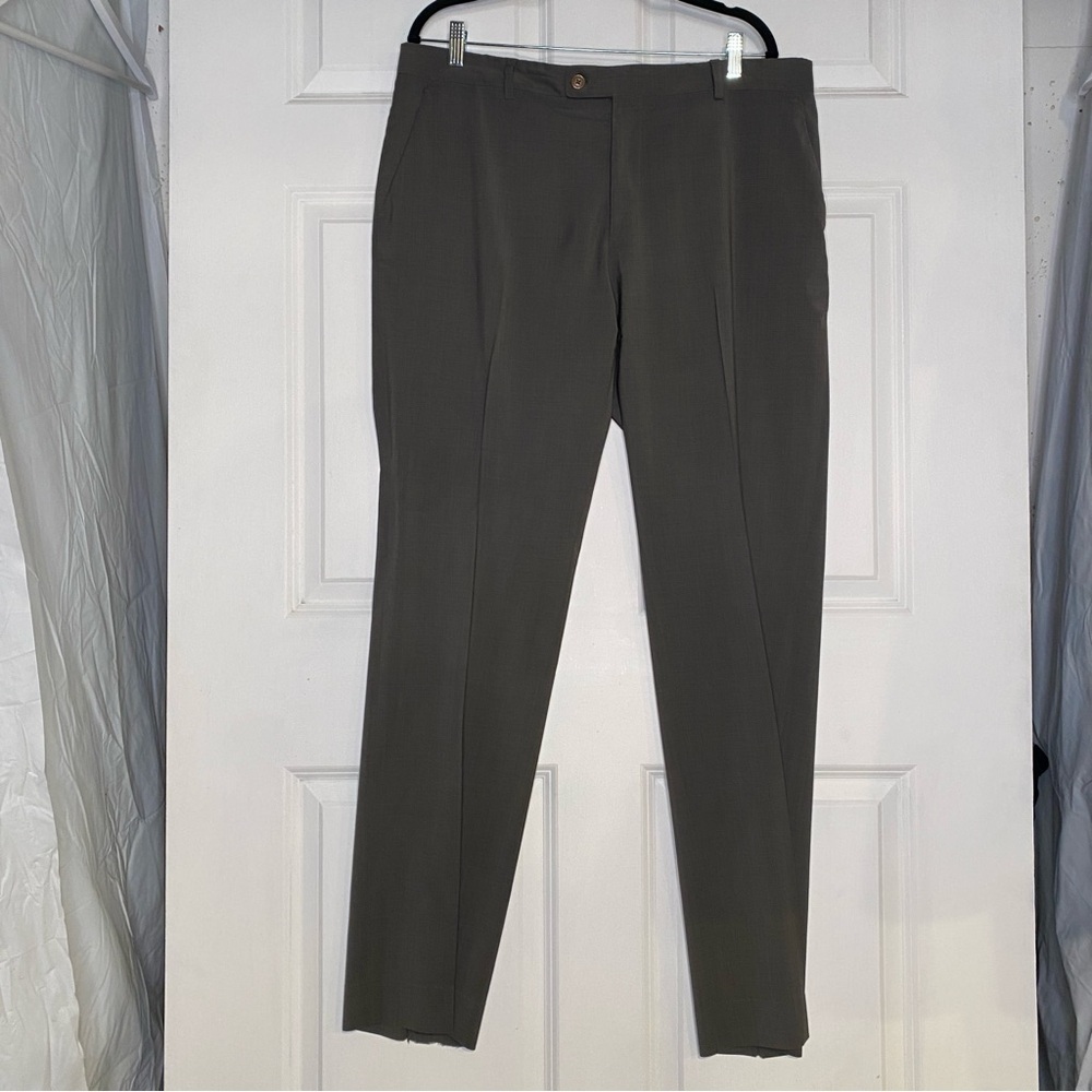 John Varvatos Dress Pants Italian Size 54 US 38 Green Grey Colorway